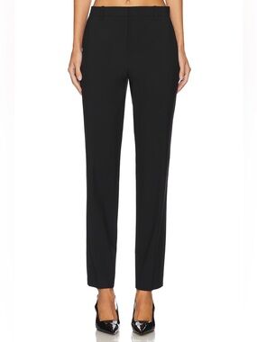 Theory Treeca Pants Women 6 Black Wool Blend Slim Ankle Trouser Workwear Office